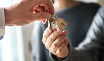 Handing over house keys